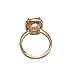 Blue Apple Co. Sterling Silver Halo Solitaire Ring Rose Tone Rhodium PL Cushion Cut Simulated Morganite Clear CZ Accent
