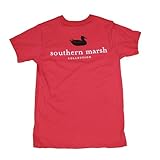 Southern Marsh Authentic Collegiate S/S T-Shirt - Red with Black