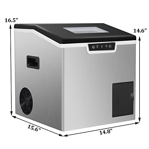 TECSPACE 2 in 1 Ice Maker & Shaver Machine Countertop,18 Bullet Ice