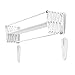 Polder Folding Wall-Mount 24-Inch Accordion Drying Rack, Opens to 18 inches and Folds Closed to 5. 25 inches, White