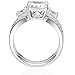 BONLAVIE Wedding Engagement Rings Bridal Set for Women 925 Sterling Silver CZ Past Present Future