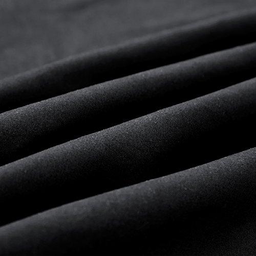 Word of Dream Brushed Microfiber Duvet Cover Set - Lightweight and Soft - Full/Queen, Black