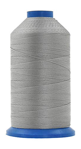 Mandala Crafts Bonded Nylon Thread Gray Heavy Duty Sewing Threads - 800 YDs Size 277 840D T270 Tex 270 Thread for Leather Jeans Weaving Outdoor Marine Upholstery Threads