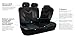 FH Group PU021115 Faux Leather Seat Cover (Black) Full Set with Gift - Universal for Cars Trucks and SUVs