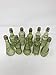 Vintage Glass Bottles with Corks, Bud Vases, Assorted Shapes, 5 Inch Tall, Mini Vases, Set of 10 Bottles, (Green)