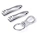 Nail Clippers Key Chain Set- Sturdy & Elegant Set of 2 Stainless Steel Fingernail Clippers +1 Keychain, Sharp and Durable, Great Gift for Women, Men, and Family