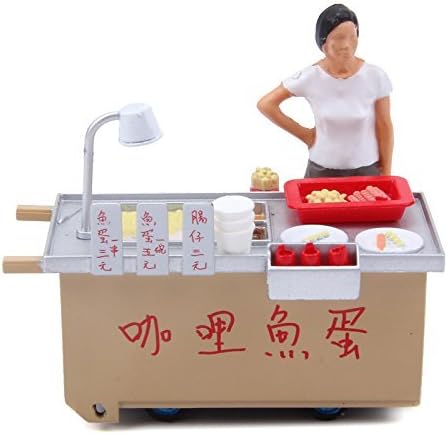 TINY HONG KONG FOOD CARTFUL STREET DIORAMA DIECAST CAR W/ FIGURE FISHBALL