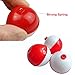 10pcs-50pcs/lot Hard ABS Fishing Bobbers Set Snap on Red/White Float Bobbers Push Button Round Buoy Floats Fishing Tackle Accessories Size:0.5/0.75/1/1.25/1.5/1.75/2 Inch