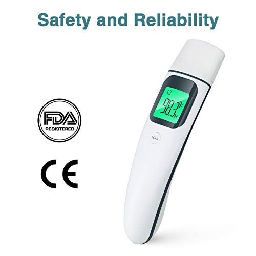 Digital Baby Thermometer for Fever, Instant Read, Infrared Medical Ear&Forehead, Prymax FC-IR101 FDA Approved. Temporal. for Kids, Infant, Adults, at Home. LCD Display, 35 Readings, 2 AAA Batteries.