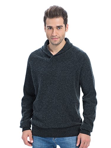 Choies Men's Gray Lapel Neck Long Sleeve Knit Jumper XXL