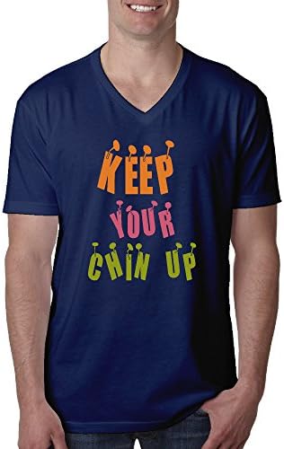 Cool Keep Your Chin Up Mens V Neck Tshirt Cotton