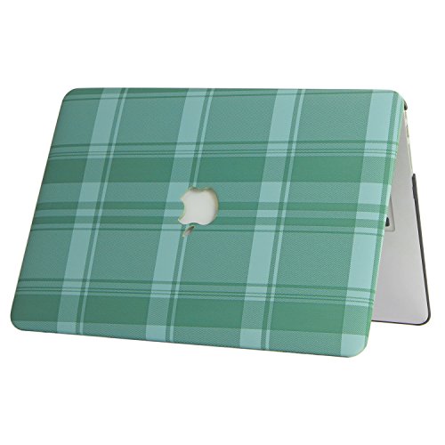 Laptop MacBook Pro Case Design - L2W Laptop Computers Pu Leather Classic Lattice Pattern Case For Apple MacBook Pro 13.3 Inch Old With CD Drive [Bottom Model:A1278],Plastic Hard Cover Shell Green - Thumbnail 2