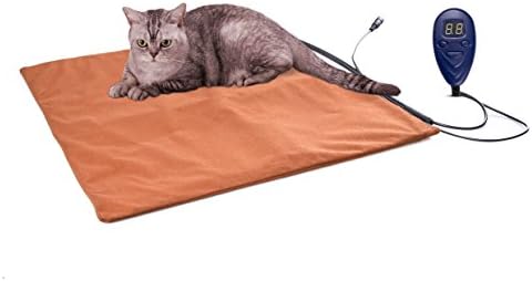 Pet heat pad,Ounuo Dog Waterproof Electric Heating Mat Thermal Cat Warming Pad With Anti Bite Tube