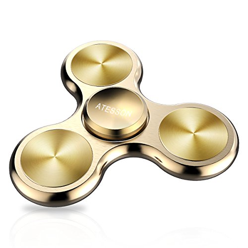 ATESSON Fidget Spinner Toy 4-10 Min Spins Ultra Durable Stainless Steel Bearing High Speed Precision Metal Material Hand Spinner EDC ADHD Focus Anxiety Stress Relief Boredom Killing Time Toys