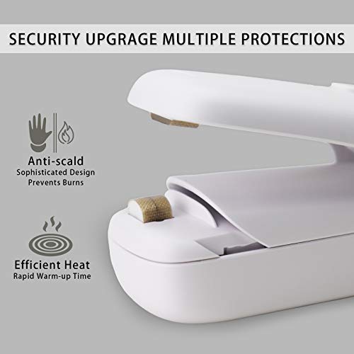 Mini Bag Sealer & Cutter,2 in 1 Heat Sealer and Cutter Mini Food Sealer For Plastic Bags Food Storage，Kitchen Handheld Heat Sealer and Cutter