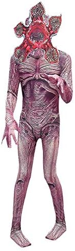Toddler Kids Adult Demogorgon Costume Bodysuit Halloween Season 3 Cosplay Zentai Jumpsuit with Mask