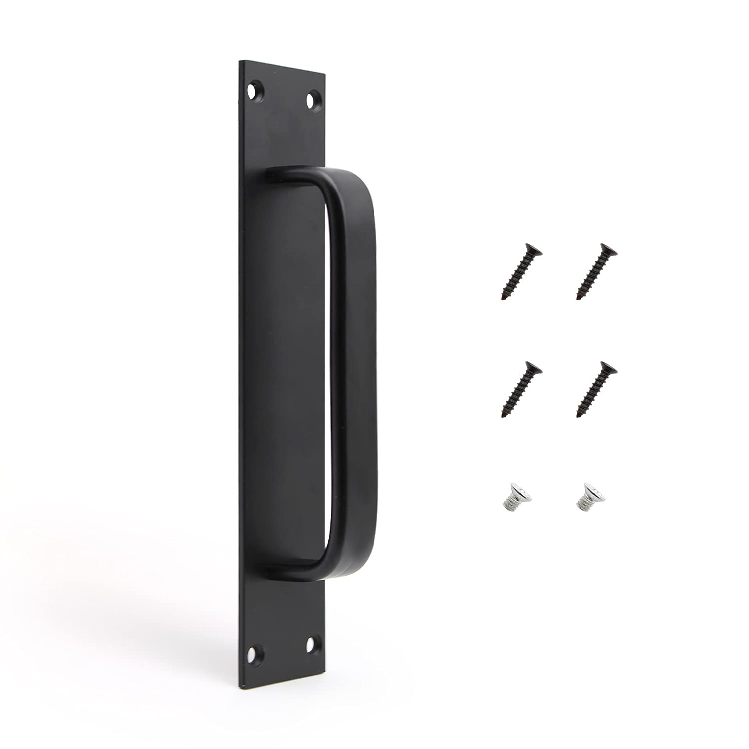 S-H CHSEROK Modern Black Handles, Aluminum Alloy, Matte Texture, Cupboard Handles for Warehouse, Balcony, Bedroom Doors