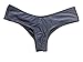 CROSS1946 Sexy Women's Bikini Thong Bottom Brazilian V Cheeky Ruched Semi Swimsuit XL Black