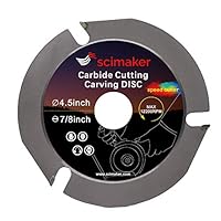4-1/2" Angle grinder wood cutting wheel, carbide shaping disc, woodworking carving saw blade with 7/8" arbor