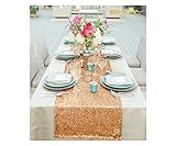 Rose Gold Sequin Table Runner 12''x108