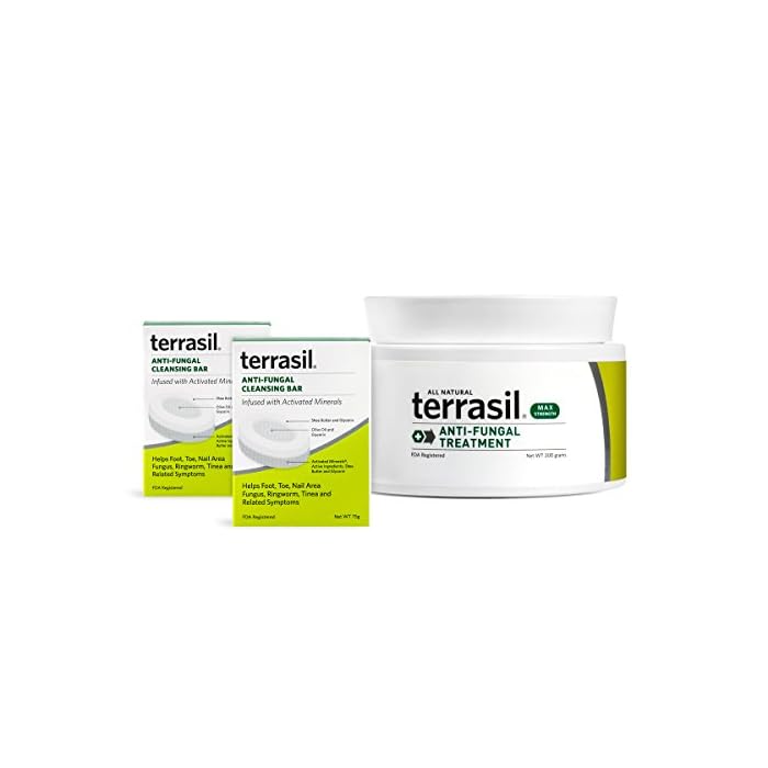 Terrasil Antifungal Treatment Max 200gm with Antifungal Cleansing Soap 2-Pack Kit - 6X Faster Relief, Natural Soothing…