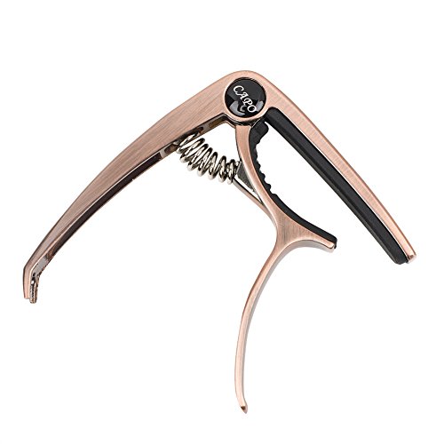 ZEALUX Multifunctional Guitar Capo for Guitars, Ukulele, Banjo, Mandolin, Bass. Ultra Lightweight Aluminum Metal for 4 & 6 & 12 String Instruments - Premium Accessories (Red Bronze)