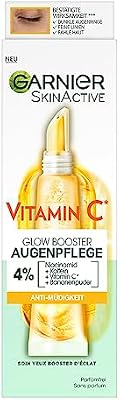 Crema de ojos antifatiga con vitamina C, para una zona radiante y despierta, contra ojeras y patas de gallo, cuidado de ojos Glow Booster, SkinActive, 1 x 15 ml
