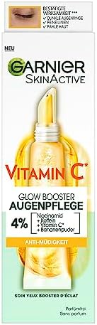 Creme de olhos anti-fadiga com vitamina C, para uma área radiante e desperta, contra olheiras e pés de galinha, Glow Booster eye care, SkinActive, 1 x 15 ml