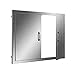 CO-Z Outdoor Kitchen Doors, 304 Brushed Stainless Steel Double BBQ Access Doors for Outdoor Kitchen, Commercial BBQ Island, Grilling Station, Outside Cabinet, Barbeque Grill, Built-in (31