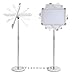 Yescom Display Vertical/Horizontal View Adjustable Pedestal Sign Holder Stand w/ Telescoping Post & Easy Open Snap Frame for 11x17