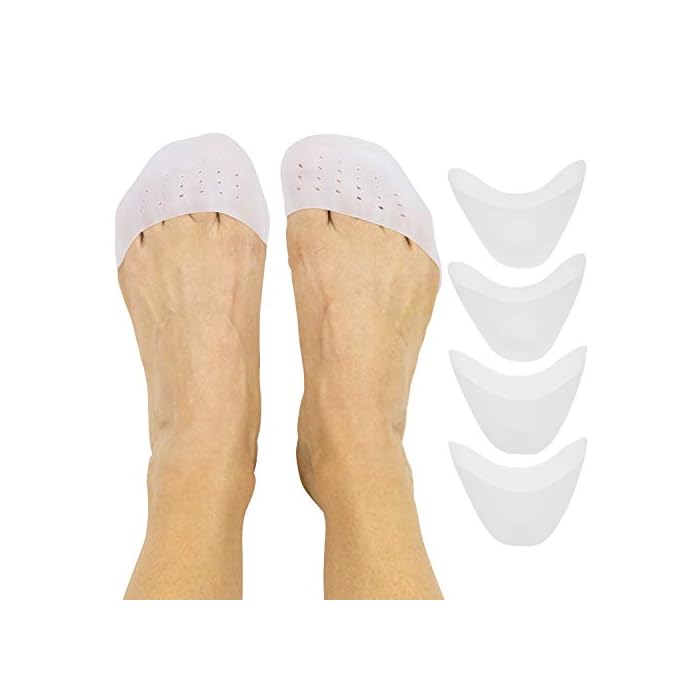 Vivesole Toe Sleeves 4 PCS- Silicone Gel Sock Pads - Topper Cover Protector Pouch - Men, Women Big Toe Protection…