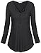 Messic Women's 3/4 Roll Up Sleeves Round Neck Casual Knit Slim Fit Shirts