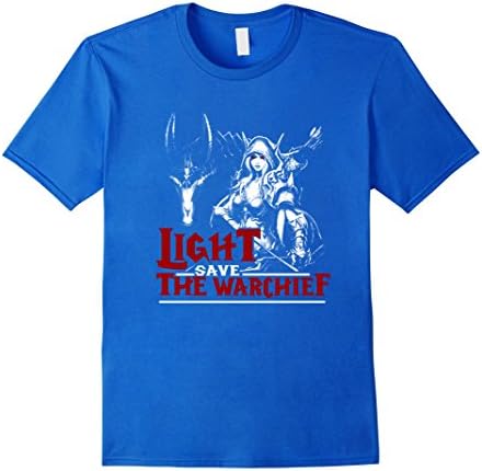 Men's Light save the warchief T-shirt sylvanas windrunner wow tee 3XL Royal Blue