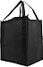 Simply Green Solutions - Reusable Grocery Bags, Wide Tote Bags with 20-Inch Reinforced Handle, Shopping Bags for Groceries, Reusable Gift Bags with Handles, 13 x 15 x 10, Pack of 10, Black