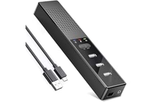 Cykvis 3 in 1 USB Computer Speaker with Microphone, PC Laptop Desktop Conference Speaker with Mic for Smart Home Office and Online Study，360 Degree Enhanced Voice Pickup, Noise Reduction (Classic)