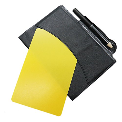 image for Buorsa 2 Set Sports Referee Card Set Red Card Yellow Card with Wallet 