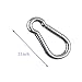 Hraindrop 3 Inch Stainless Steel Spring Snap Hook Carabiner, Set of 6