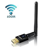 SeoJack AC600 Dual Band(5GHz and 2.4GHz) Wireless USB Wifi Adapter With External Antennas,For Device of Windows XP/Vista/7/8/8.1(32/64bits)/ MAC OS X 10.7.X and Above