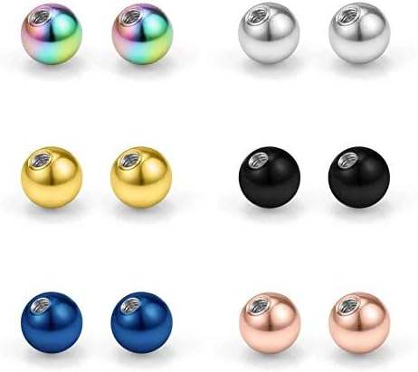 Replacement Balls Body Jewelry Piercing Barbell Parts 14-16G 10-12PCS Horseshoe Curved Barbell Bananabells Piercing Accessories