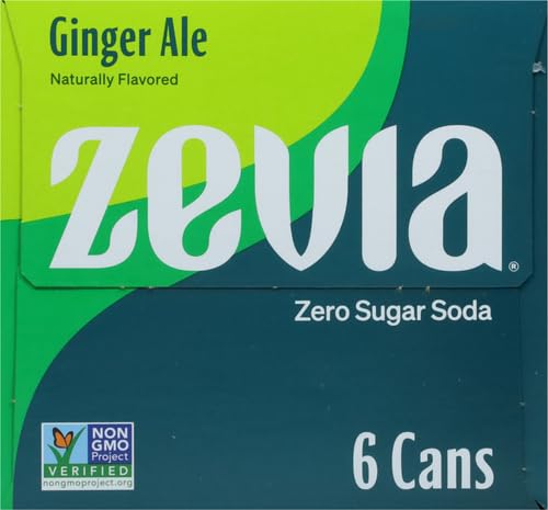 ZEVIA ZERO CALORIE SODA, GINGER ALE, 12 OUNCE CAN