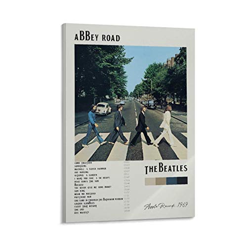 XYDQ Poster décoratif sur toile The Beatles Abbey Road pour salon, chambre à coucher 50 x 75 cm - Les Beatles, Paul McCartney, John Lennon, RIngo Starr, George Harrison XYDQ Poster décoratif sur toile The Beatles Abbey Road pour salon, chambre à coucher 50 x 75 cm