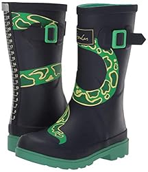 Joules Girls JNR Welly Print Rain Boot, Navy