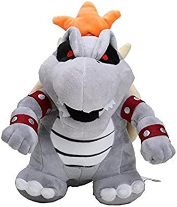 Super Mario Plush 9" / 23cm Gray King Bowser Koopa Doll Stuffed Animals Figure Soft Anime Collection Toy