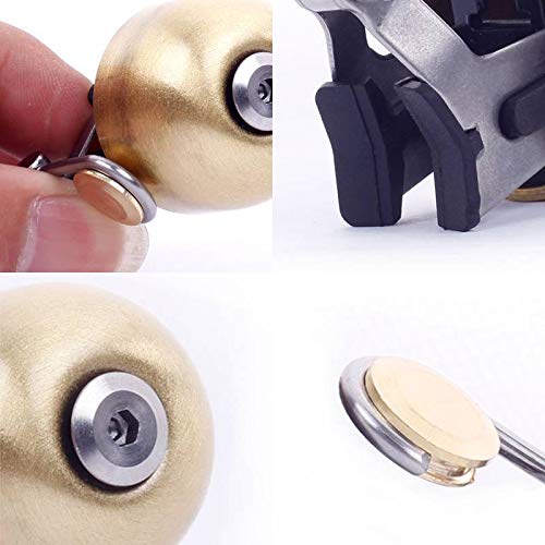 Angzhili Vintage Bicycle Bell Ring Bike Horn Classic Retro Brass Bell Handlebar Bells (Black)