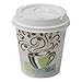 Dixie PerfecTouch 10 oz Paper Coffee Cups and Lids By GP PRO, Coffee Haze Design, 300 Disposable Cups and Lids (50 Disposable Cups and Lids Per Pack, 6 Packs Per Case), 5310COMBO600