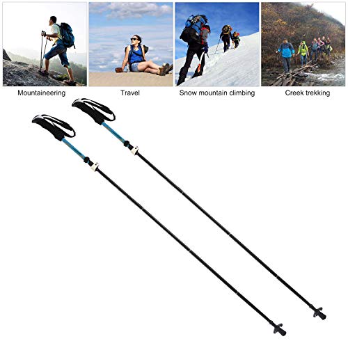AUTOPDR Trekking Poles, 2 Lightweight Walking Stick,Collapsible Hiking Poles,with Adjustable Quick Lock Folding Hiking Stick - Thumbnail 4