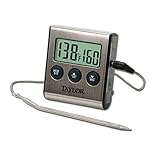 Taylor Pro Programmable Cooking and Barbeque Thermometer with Probe and Timer