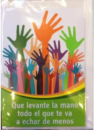 CGN Farewell card with the text that everyone who will miss you raises your hand, we do not say goodbye, we thank you measures of 15