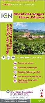 Livres Couvertures de TOP200201 MASSIF DES VOSGES/PLAINE D'ALSACE 1/200.000 (Français) Carte – Carte pliée, 16 avril 2013