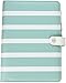 Webster's Pages A5PK001-TW-U Teal Stripe Color Crush A5 Faux Leather Planner Kit, 7.5